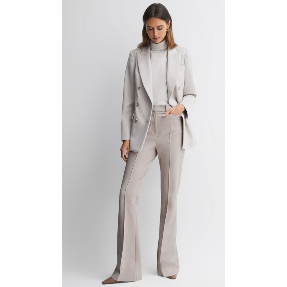 Reiss NWT Dylan Flare Trouser in Neutral Size 8